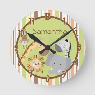 Jungle Jouer Safari Zoo Animal Horloge Personnalis