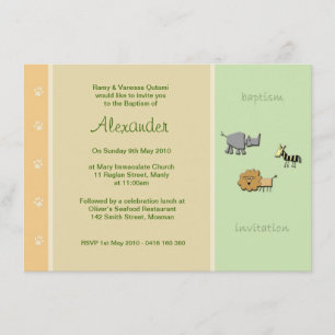 Jungle Juice Christening Invitations