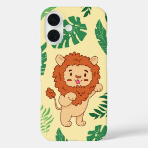 Jungle King Cute Baby Lion iPhone 16 Case