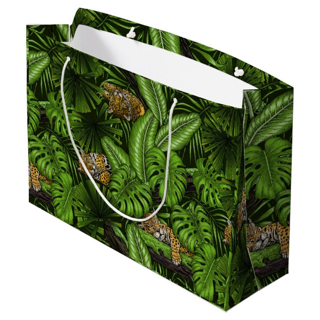 Jungle kitties large gift bag (Back Angled)