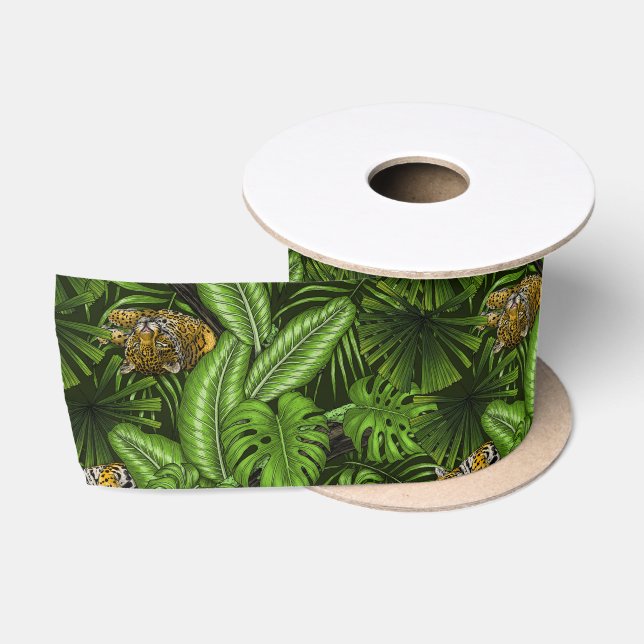 Jungle kitties satin ribbon (Spool)