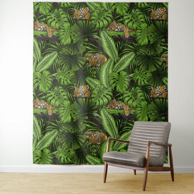 Jungle kitties tapestry (In Situ)