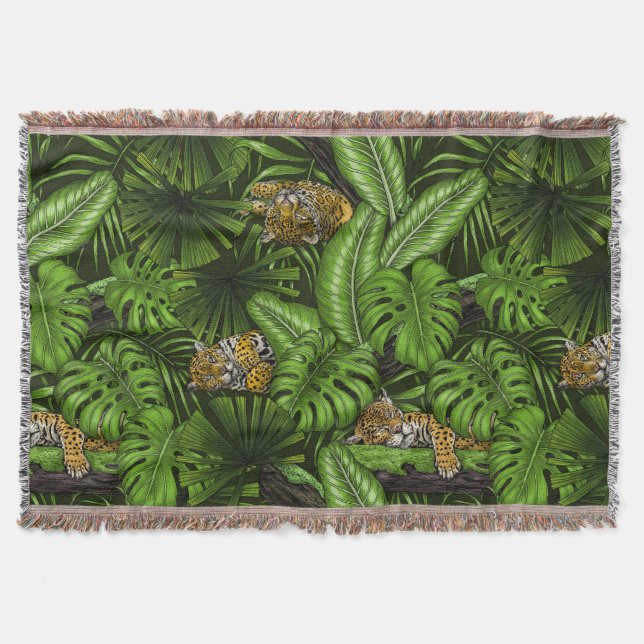 Jungle kitties throw blanket (Front)