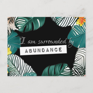 Jungle Law of Attraction Abundance Affirmation Postcard