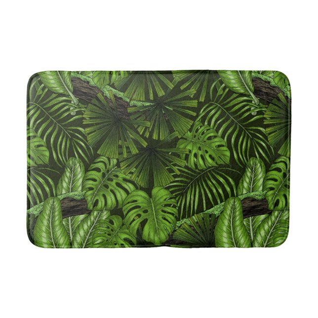 Jungle leaves bath mat (Front)