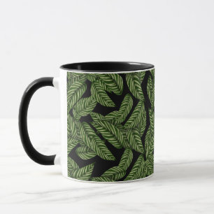 jungle leaves coffee mug