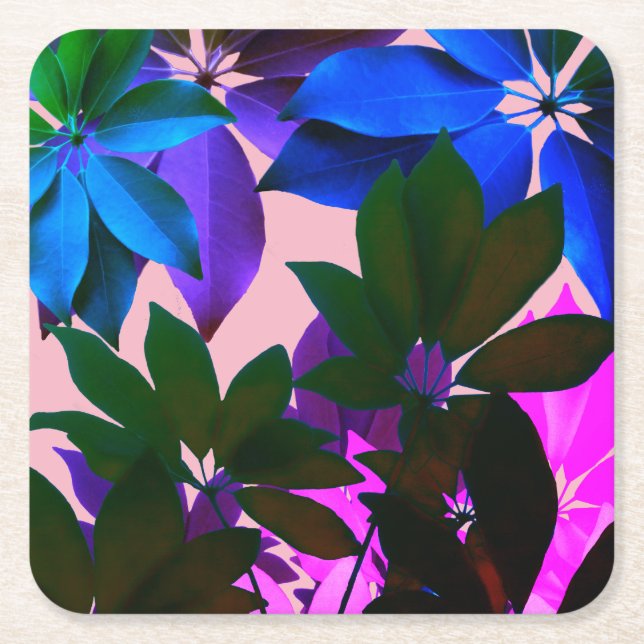 Jungle leaves Custom Coasters (Front)