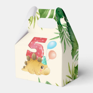 Jungle Leaves Dinosaur 6th Birthday Party Favour B Favor Box