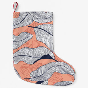 Jungle Leaves Seamless Tropical Pattern Small Christmas Stocking