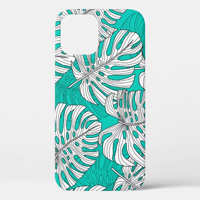 Jungle Leaves Tropical Floral Seamless Case-Mate iPhone Case (Back)