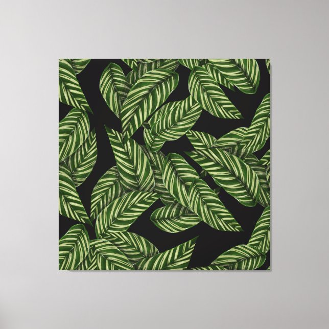 jungle leaves wrapped canvas (Front)