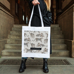 Jungle Leopard Wild Animal Pattern Tote Bag