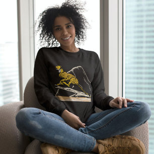 Jungle Leopard Wildlife Cute Black Sweatshirt