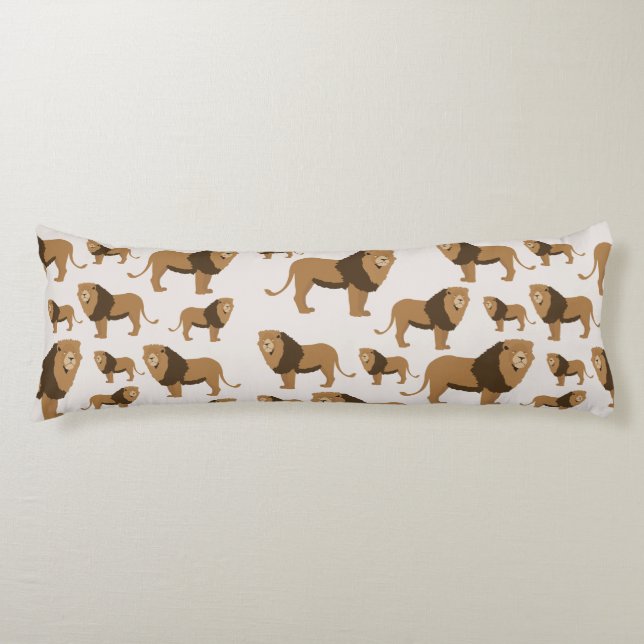 Jungle Lion Animal Pattern  Body Pillow (Front)