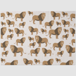 Jungle Lion Animal Pattern  Tissue Paper