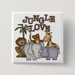Jungle Love 2 Inch Square Button