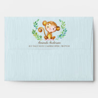 Jungle Monkey Boys Enveloppe Invitation