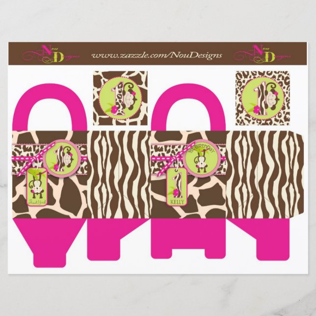 Jungle Monkey Favour Box 1 (Front)