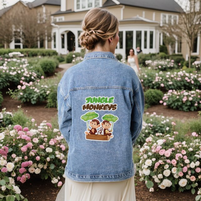 JUNGLE MONKEYS DENIM JACKET (Wedding Back)