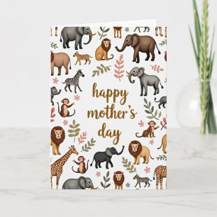 Jungle Mothers Day Scene Card