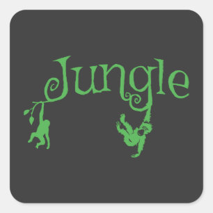 Jungle   Nature Graphic   Wildlife Lover Square Sticker