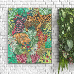 Jungle Nursery Decor Faux Canvas Print