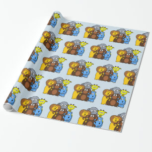 Jungle or Zoo Animals Gift Wrap