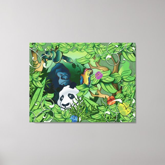 Jungle Panda Canvas Print (Front)