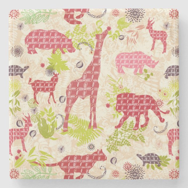 Jungle paradise stone coaster (Front)
