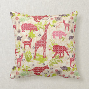 Jungle paradise throw pillow