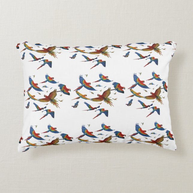 Jungle Parrot Harmony Throw Pillows (Front)