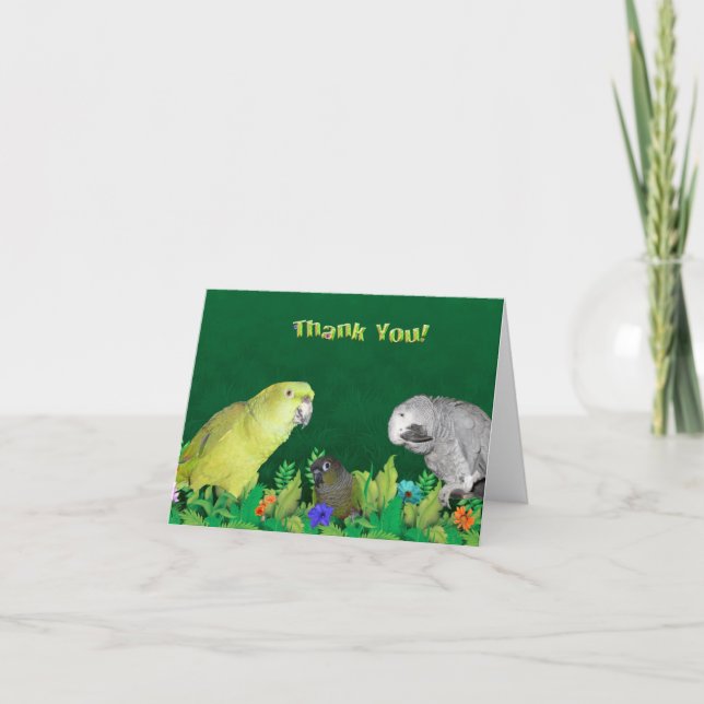 Jungle Parrot merci cartes de notes (Devant)