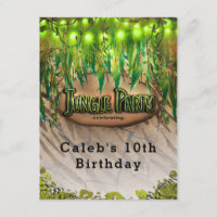 JUNGLE PARTY Leaves & Animal Print Event Flyer