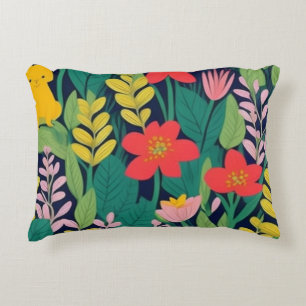 Jungle pattern accent pillow