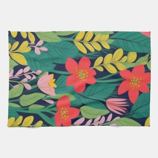 Jungle pattern kitchen towel (Horizontal)