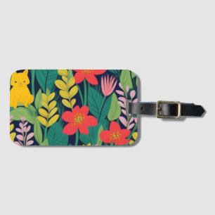 Jungle pattern luggage tag