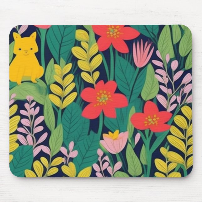 Jungle pattern mouse pad (Front)