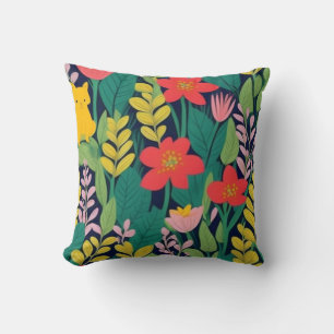 Jungle pattern throw pillow