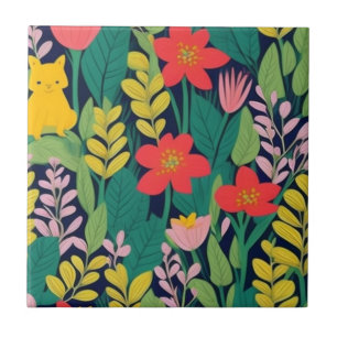 Jungle pattern tile