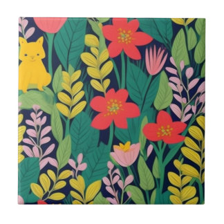 Jungle pattern tile