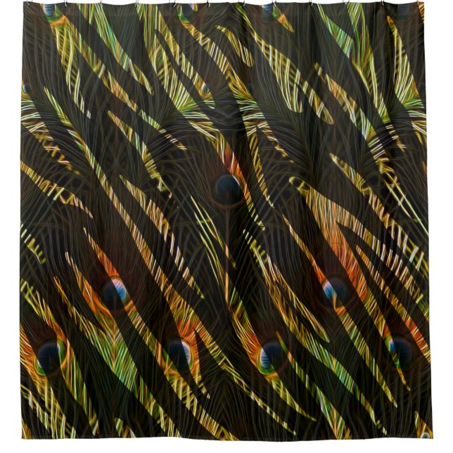 Jungle Pattern Zebra Stripes and Peacock Feathers (Front)