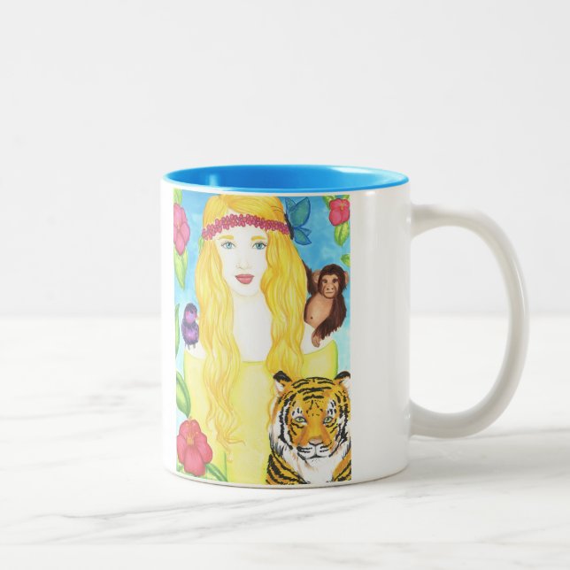 Jungle Princess Mug 11oz (White/Blue) (Right)