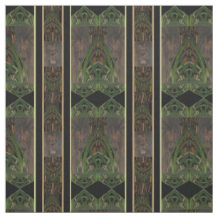 Jungle Rhythm Lion Pattern Pima Cotton Fabric