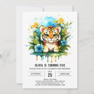 Jungle Roar Tiger Boy Invitation Anniversaire