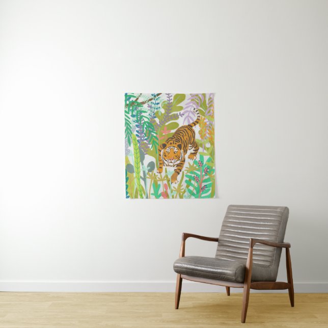 Jungle Roar - Tiger Tapestry (In Situ)