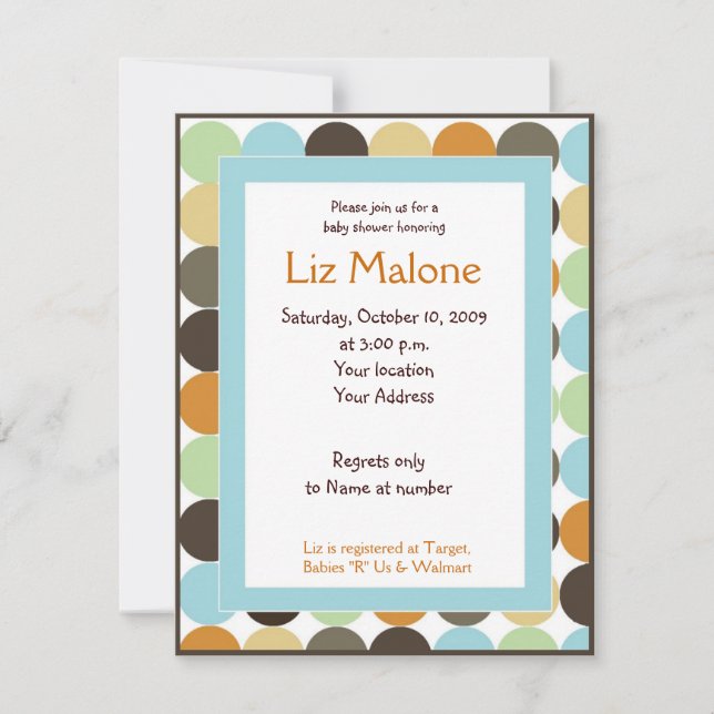 Jungle Roi Lion Dot Baby douche Invitations (Devant)
