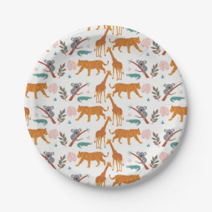 Jungle Safari 1st Birthday  Paper Plate