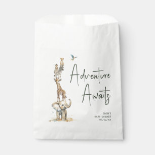 Jungle Safari Animals Adventure Awaits Baby Shower Favour Bag