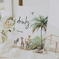 Jungle Safari Animals Baby Shower Drinks