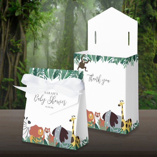 Jungle Safari Animals Baby Shower Favor Box (Jungle Safari Animals Baby Shower Favor Boxes)